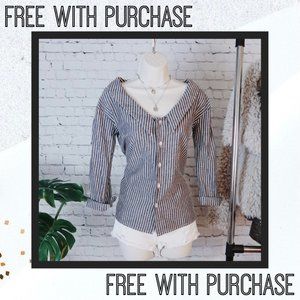 Stripped Button Down Professional Work Top